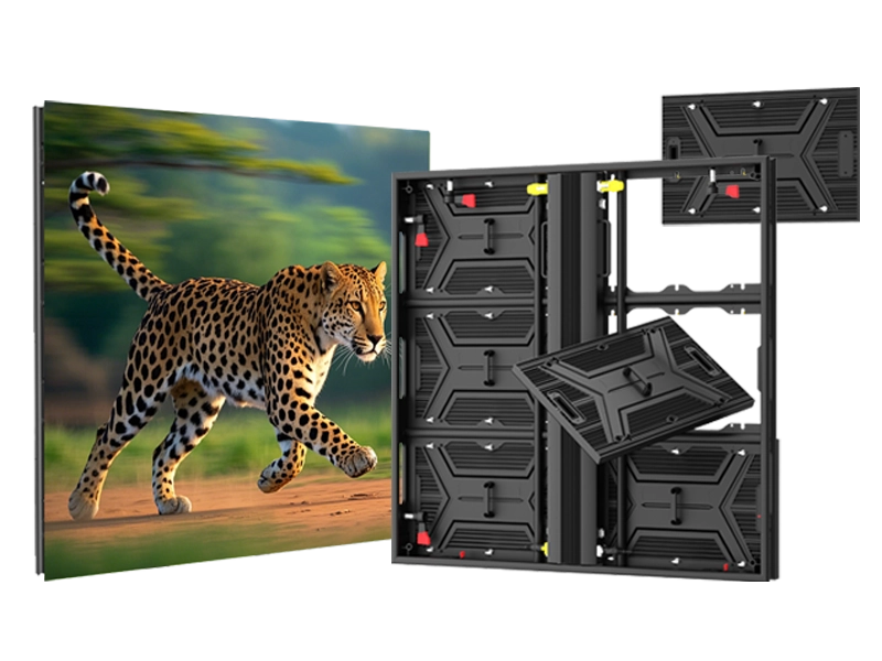 Aluminum profile outdoor LED display cabinet with modular structure