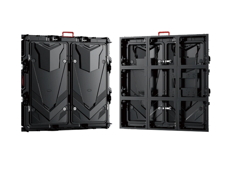 Die-cast aluminum outdoor LED display cabinet with waterproof design