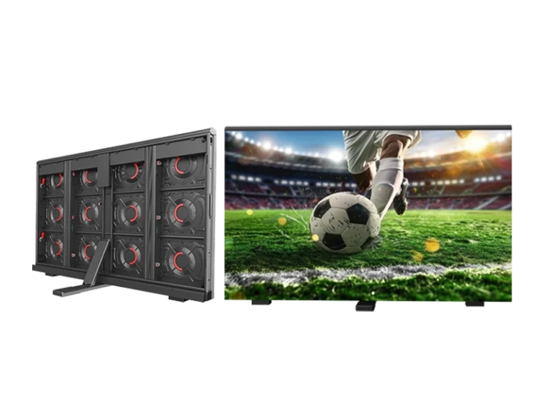 Adhaiwell Energy-Saving Aluminum Profile Perimeter LED Stadium Screen: Engineered for professional football fields and sports arenas, with rugged aluminum profile cabinet, 6500nits high brightness, IP65 weatherproofing, and NovaStar fiber-optic control for lossless long-distance signal transmission.