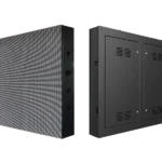 Front LED module and back dual-door design of steel cabinet outdoor LED screen.