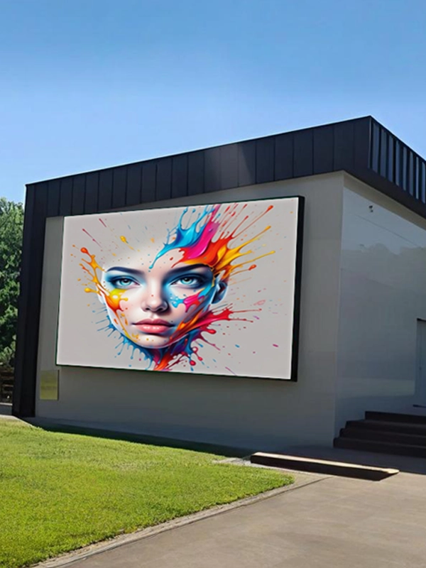 Adhaiwell high-performance aluminum profile outdoor LED display installed on modern building facade, delivering vibrant, high-contrast visuals for outdoor advertising