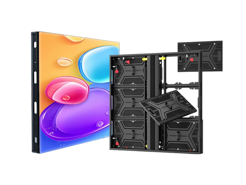 Adhaiwell high-end energy-saving aluminum outdoor LED display featuring 30% power saving, 22.5kg/sqm lightweight cabinet, and 10000:1 contrast ratio.