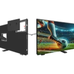 Adhaiwell impact-resistant aluminum profile outdoor LED perimeter display for professional sports stadiums, featuring player-safe soft mask, top EVA crash protection, anti-impact design, 6500nits high brightness, IP65 waterproof, and NovaStar fiber-optic control for football field advertising and live sports replays