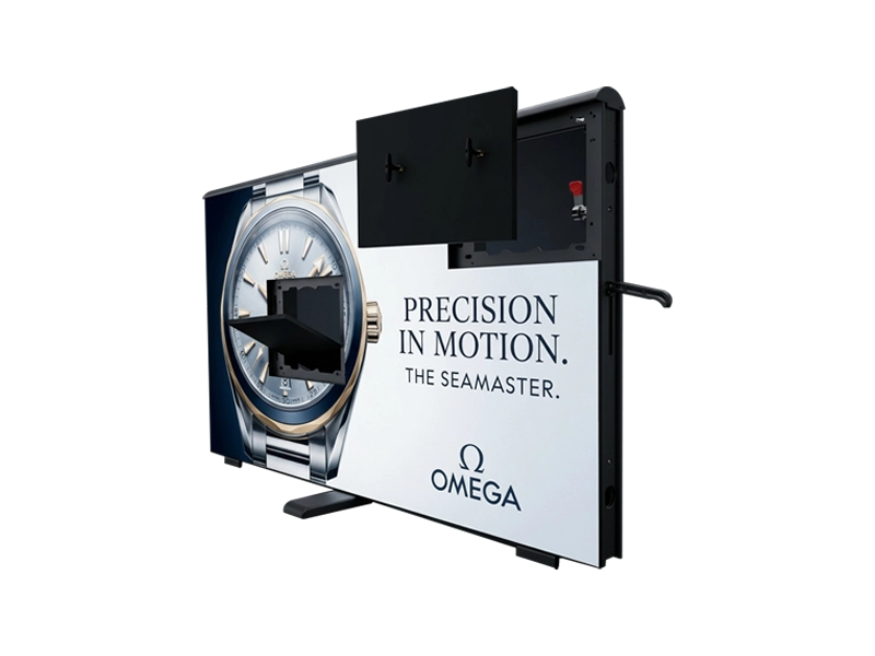 Adhaiwell aluminum profile LED perimeter display for premium brand advertising in professional football stadiums, delivering high-brightness, high-impact visual branding for luxury watch sponsors and elite sports events