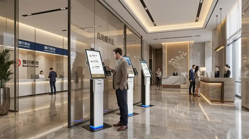 Adhaiwell, reliable China OEM, manufactures secure bank kiosks with lockable chassis and advanced document processing.