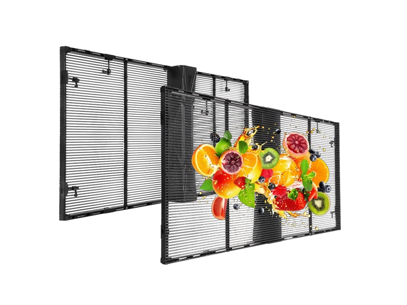 lightweight transparent LED display cabinet 500x1000mm indoor glass LED screen