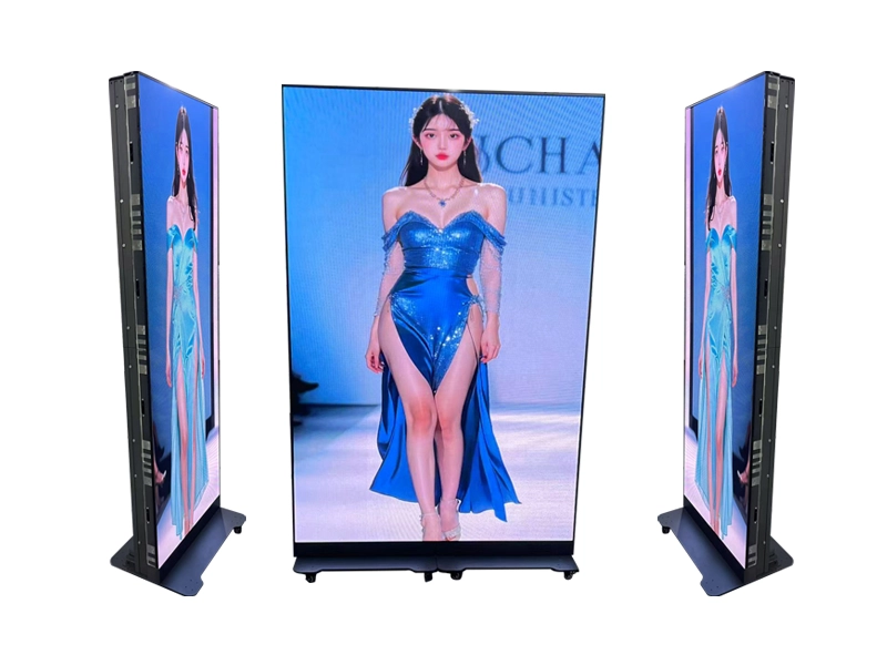 High-precision die-cast aluminum cabinet for seamless LED poster splicing.