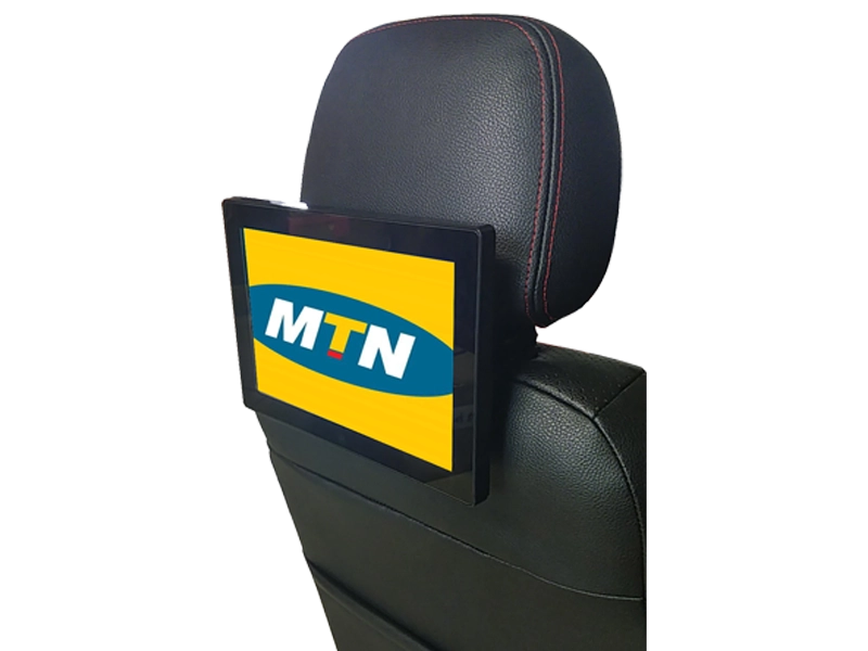 Smart taxi backseat LCD display with CMS system for remote advertising management