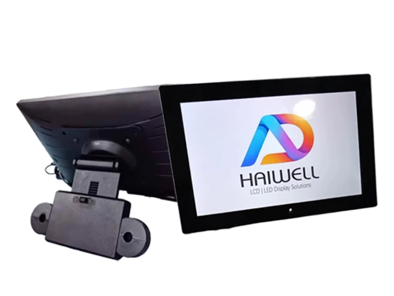 Taxi seatback LCD digital signage display for in-car passenger advertising