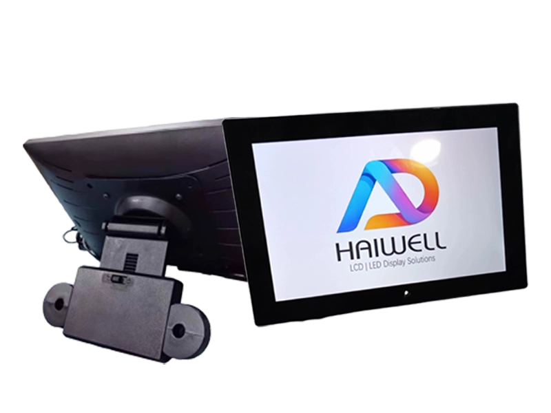 Taxi seatback LCD digital signage display for in-car passenger advertising