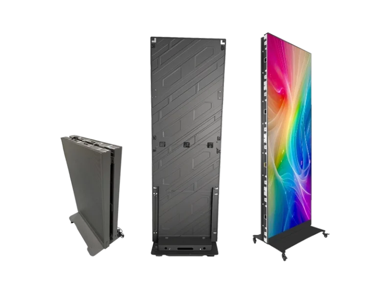 LED Display 13 Ultra-light foldable LED poster display with die-casting aluminum frame.