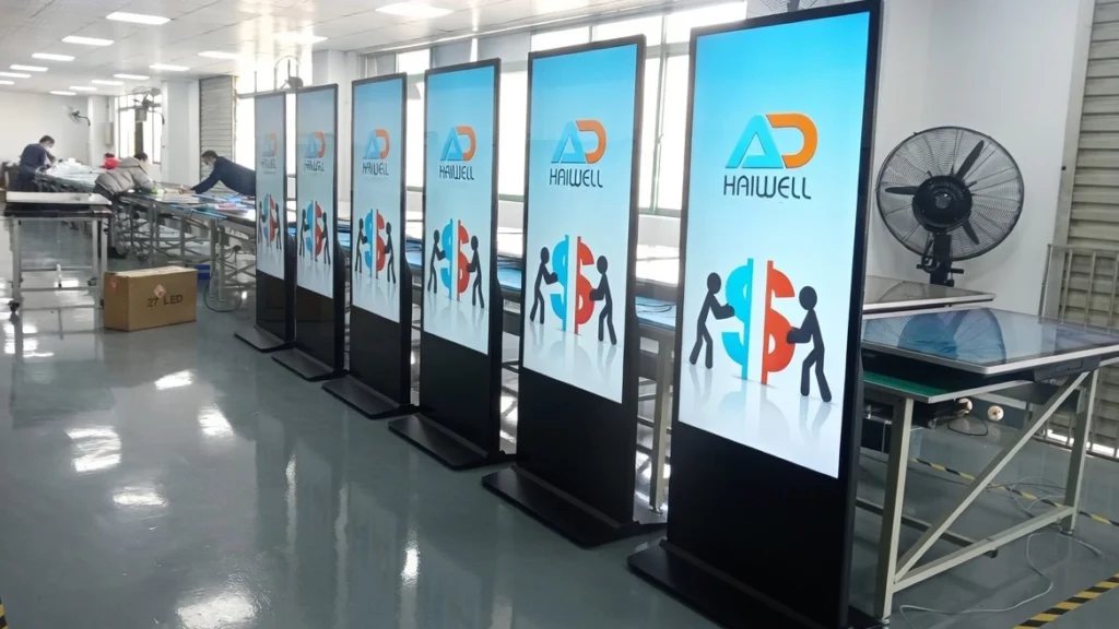 adhaiwell lcd digital signage factory production
