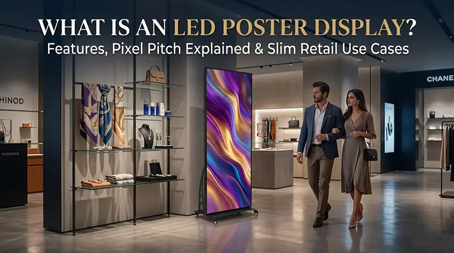 Premium Retail LED Poster Display Guide by Adhaiwell