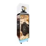 Adhaiwell 3D LED Pedestal Display Case, China manufacturer 4-sided LED showcase for watch boutiques and luxury retail