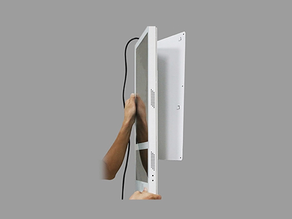 Adhaiwell elevator LCD digital signage installation guide, China manufacturer how to hang the unit on wall bracket hooks for elevator advertising display
