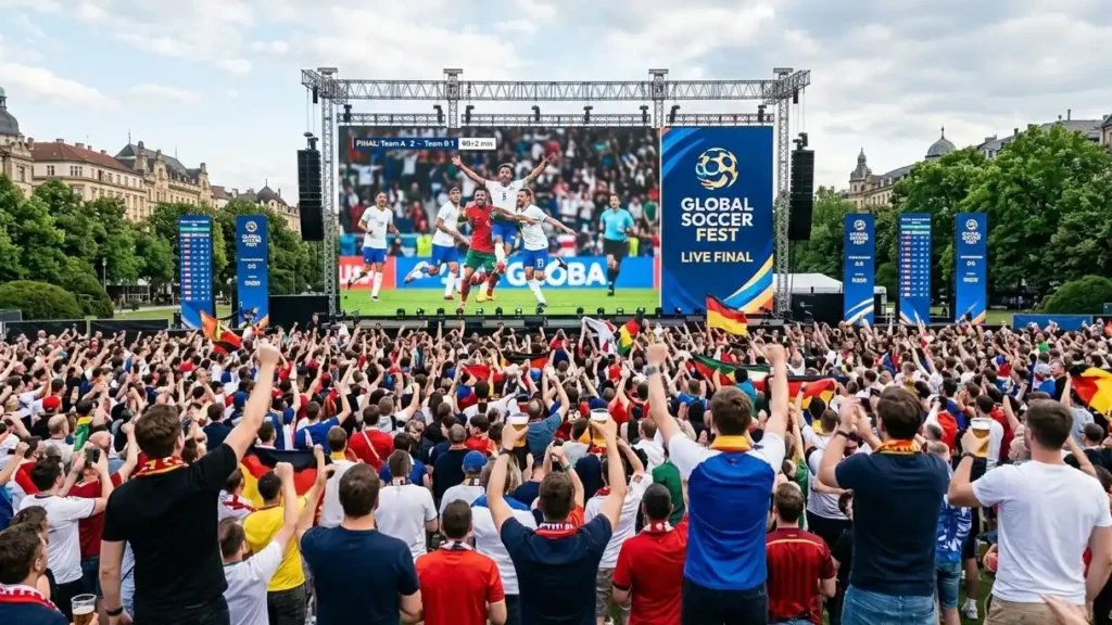 Adhaiwell Giant Outdoor Rental LED Screen for Live Sports Fan Zone Broadcasts
