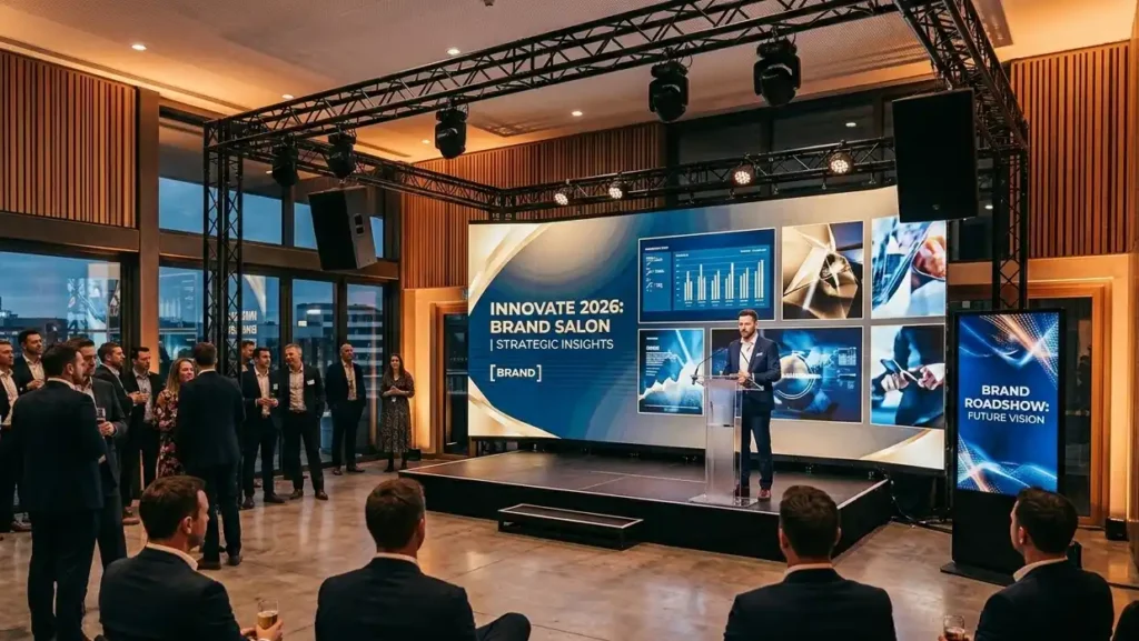 Adhaiwell LED Stage Screen for Corporate Roadshows & Brand Salon Events