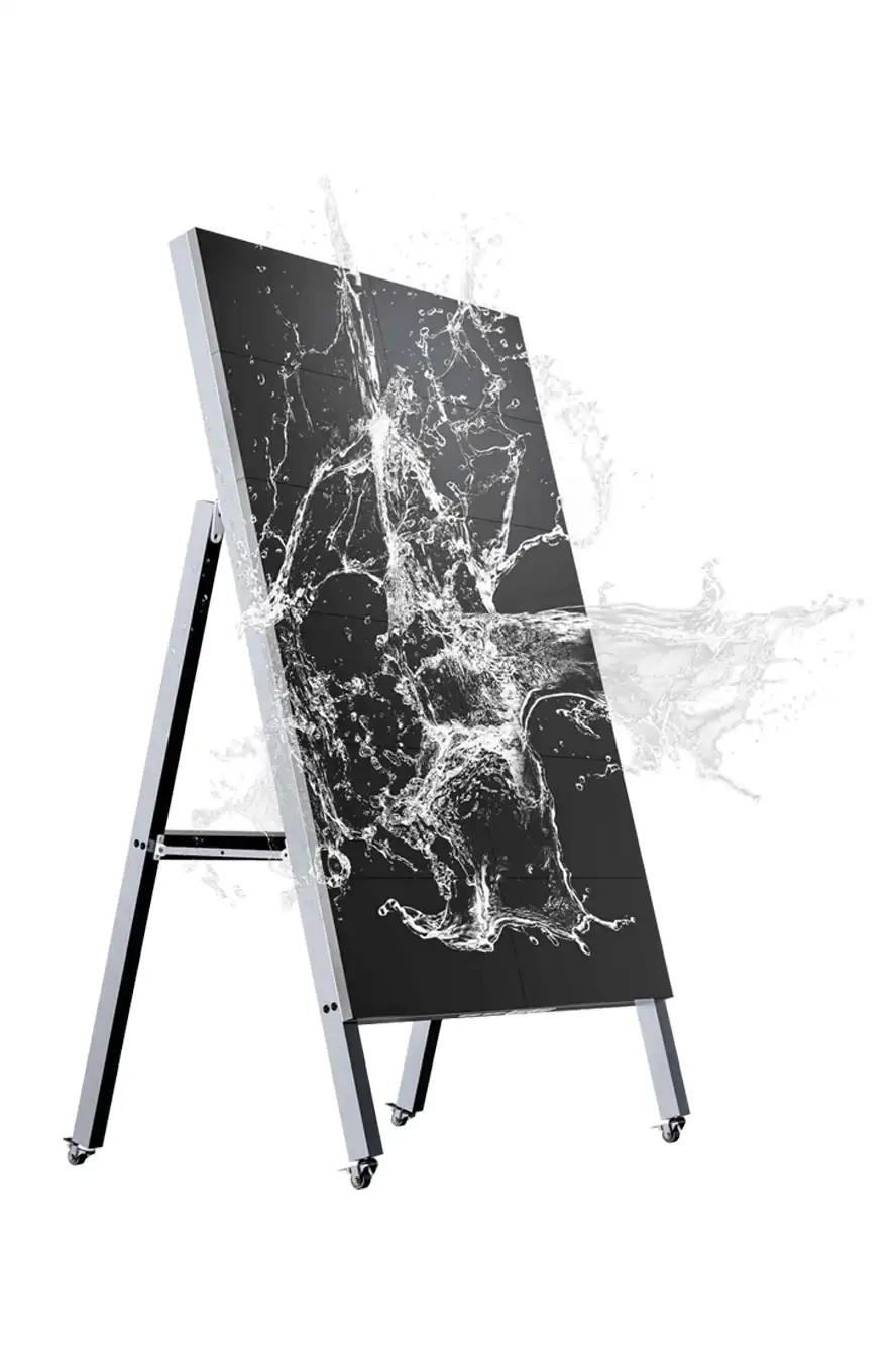 Adhaiwell portable LED digital signage with GOB technology, waterproof and shockproof mobile LED display for outdoor sidewalk and semi-outdoor use