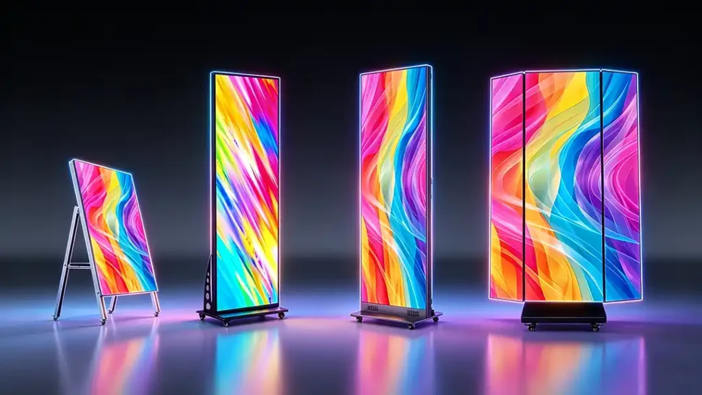 Standard, Foldable, Tri-Fold, or A-Board? A Complete Comparison of Adhaiwell's LED Poster Display Lineup 2 Adhaiwell Full LED Poster Display Lineup: Standard, Foldable, Tri-Fold & Digital A-Board Vertical Digital Signage from China Factory