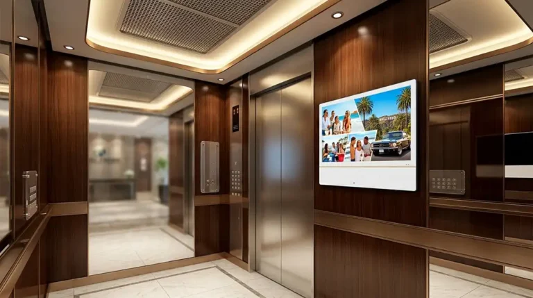 Adhaiwell commercial 21.5 inch wall mounted elevator LCD display advertising screen manufactured by China supplier