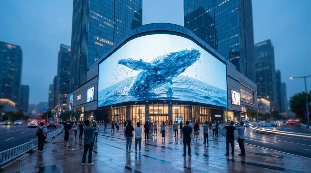 China custom 3d led screen manufacturer and factory supplying outdoor naked eye 3d led display billboards for commercial projects